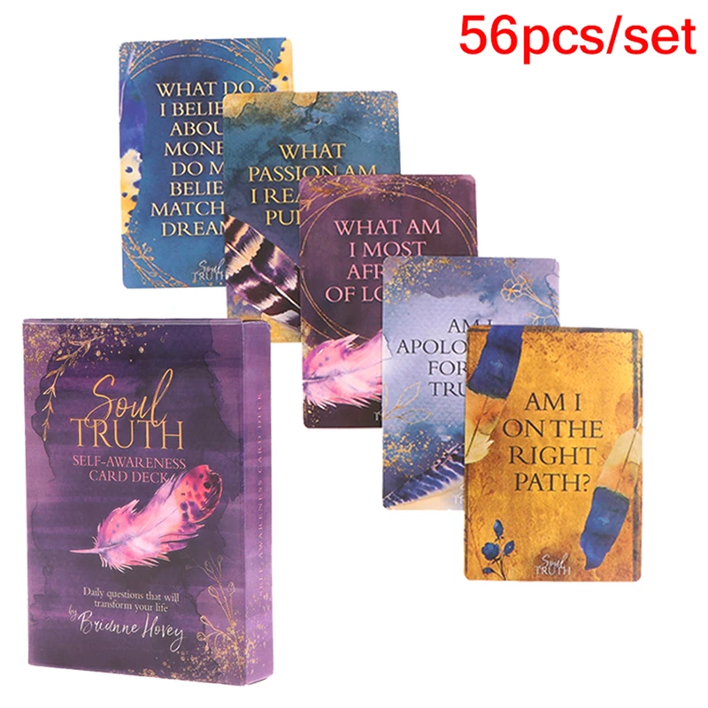 1Box Tarot Deck Oracles Cards With 56pcs Mysterious Divination Wheel Of Soul Truth Tarot Cards For Cards Game Board Game