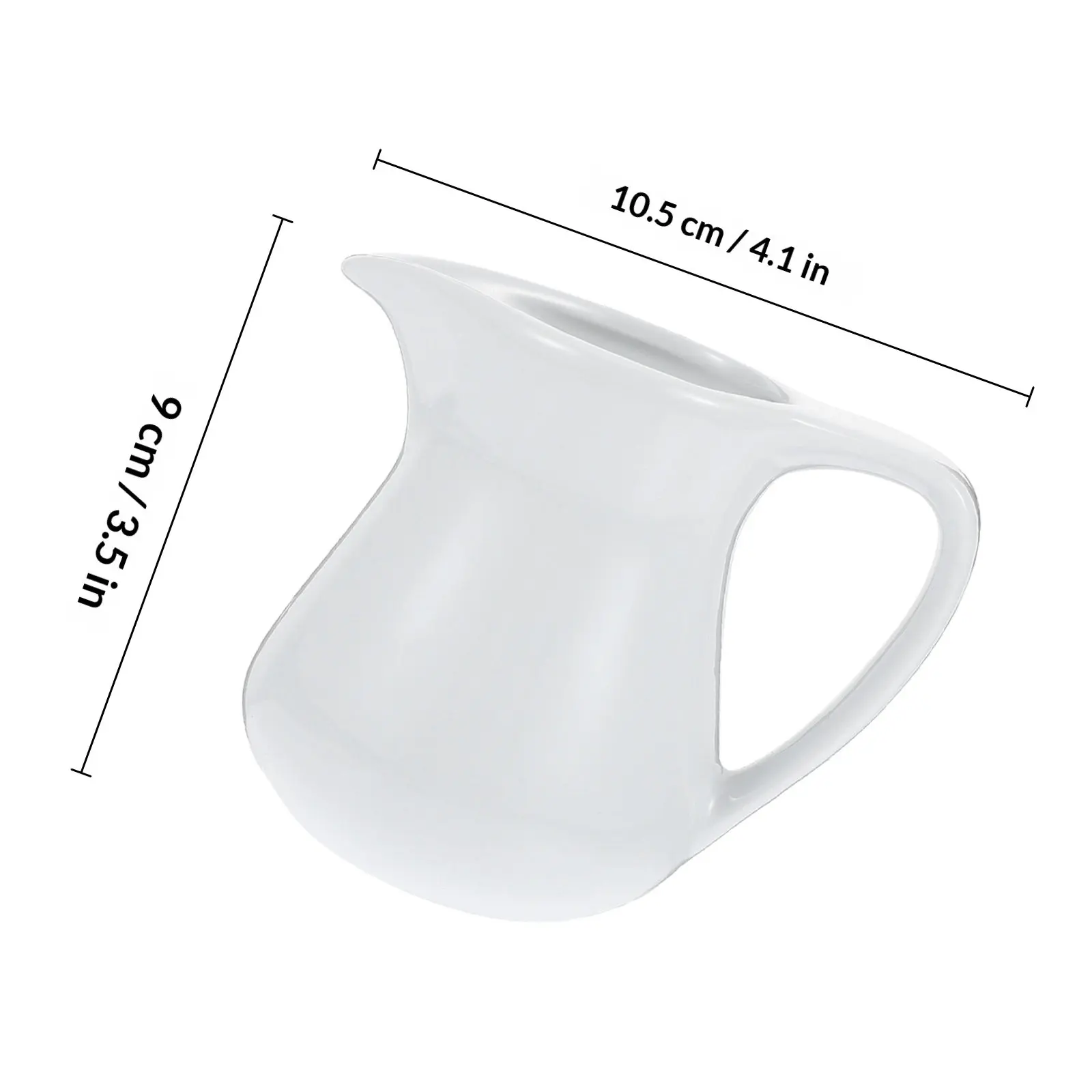 1Pcs Ceramic Coffee Milk Cup Frothing Jug for Latte Art Sauce Boat Dishwasher Safe Heat Resistant Kitchen Coffee Frothing Cup - view 4