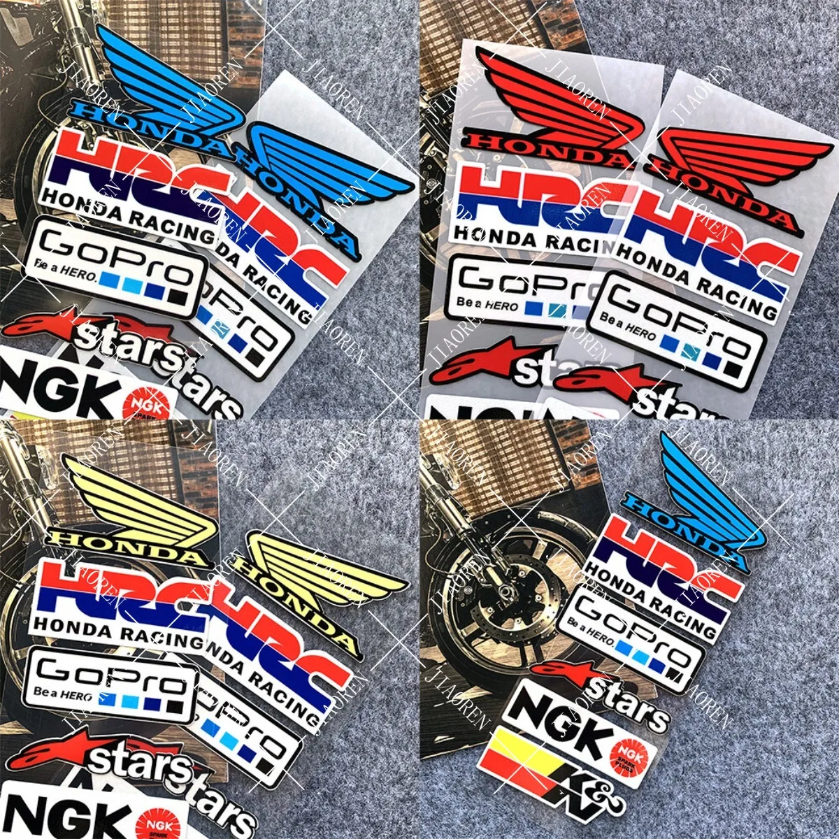 Honda Reflective Sticker HRC Wing Fuel Tank Body Decoration Decal for HONDA CBR HRC CB400X CB400F CB500X CB650R