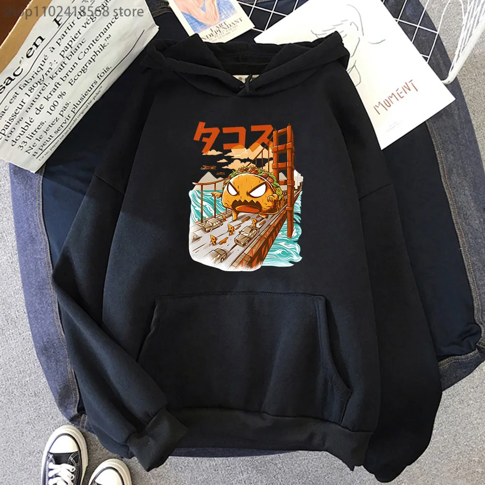 Japanse Monster Grappige Print Hoodies Hip Hop Streetwear Vrouwen Harajuku Mannen Lente Herfst Winter Kleding Lange Mouw Top Unisex