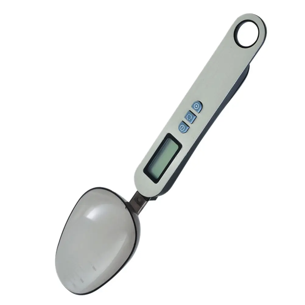 

1Pcs Electronic Measuring Spoon Grey Clear Scale Digital Kitchen Measuring Tool Portable Electronic Scale
