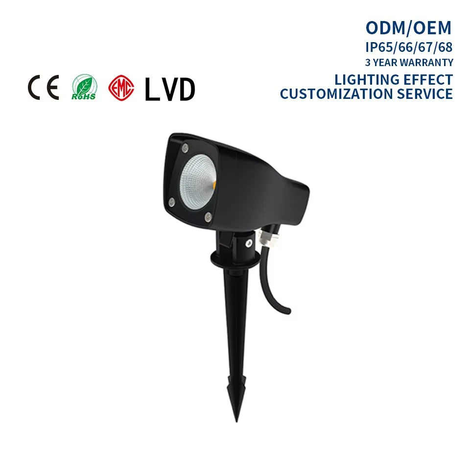 Multiple Angles Commercial Lighting Illumination Outdoor Led Cob Garden Spike Lights 10W12W AC220V 12V24V