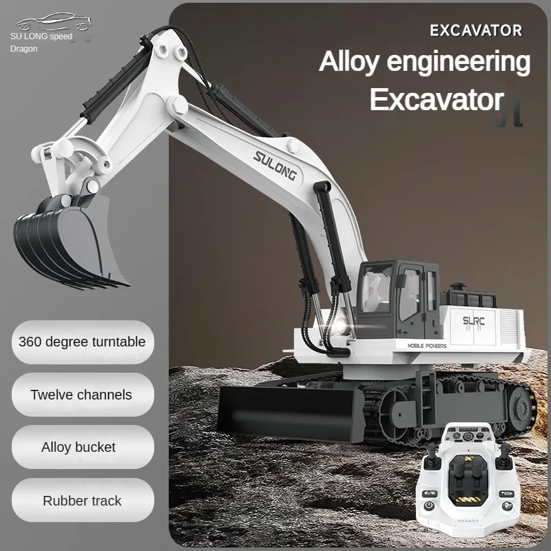 Rc 1/14 SL-6062 Alloy Remote Control Excavator Toy Boy Four-wheel Drive Track Remote Control Car Adult Remote Control Car