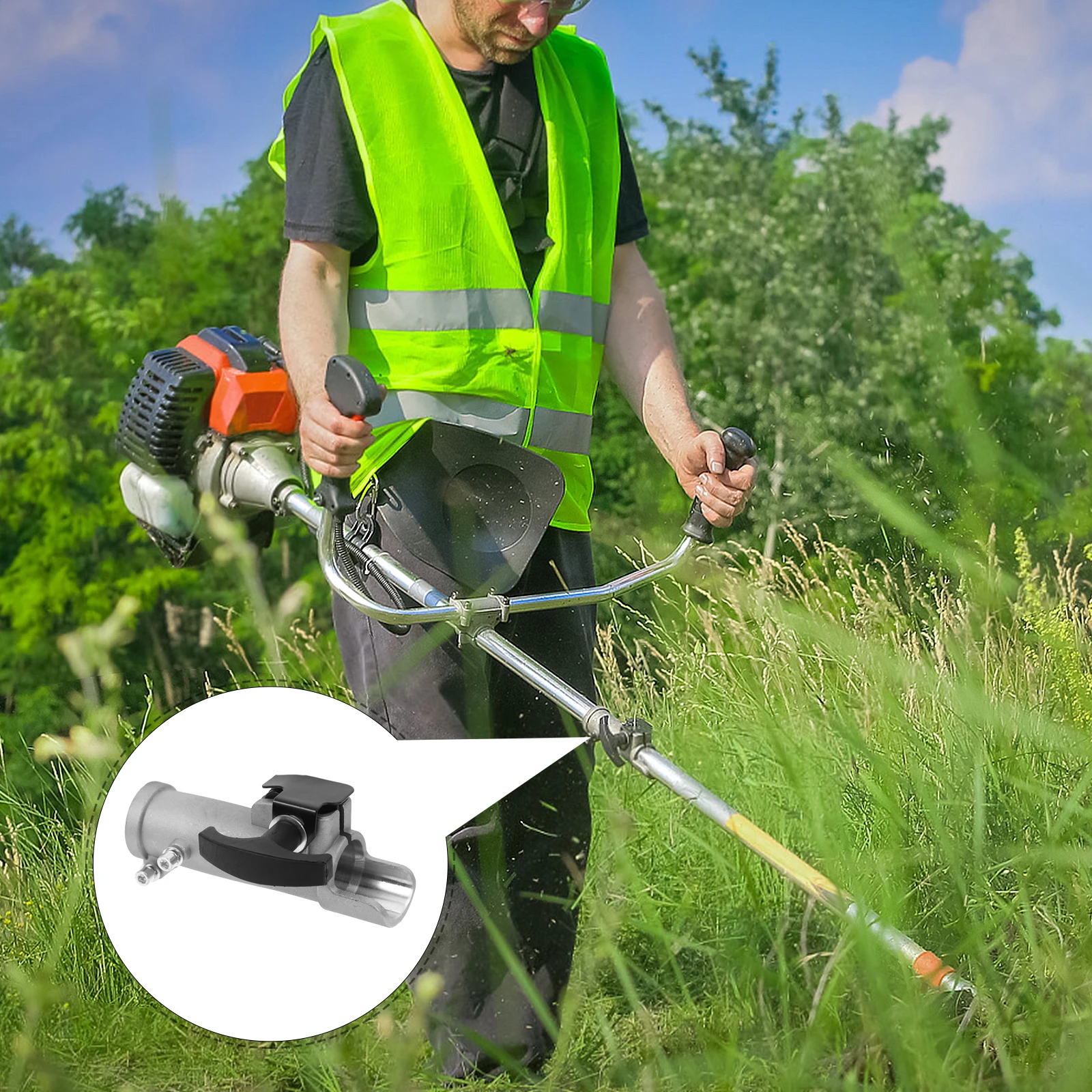 Junta de alumínio de 28mm para conector de eixo de aparador, braçadeira de grama, peças de ferramentas de jardim, alta durabilidade, compatibilidade versátil, fácil