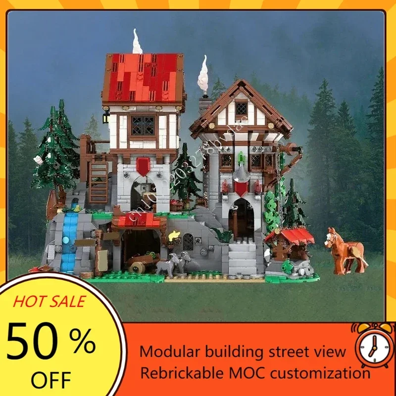 

2876 шт., Crystal Keep Hot City MOC StreetView, архитектурная головоломка, сделай сам, модель на день рождения, креативная рождественская игрушка, Рождественский подарок