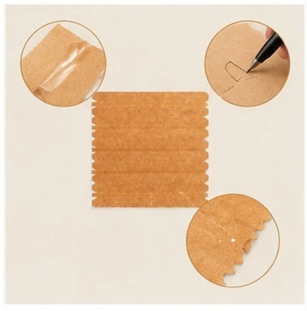 24Sheet Heavy Duty Craft Paper Sealing Tape Writable Surface Tear Strip Sealing Shipping Packaging Bag Sealer Tape