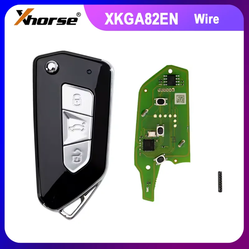 

1pcs Xhorse XKGA82EN Electroplated Matte GA08 Style 3 Buttons Universal Wire Remote Key