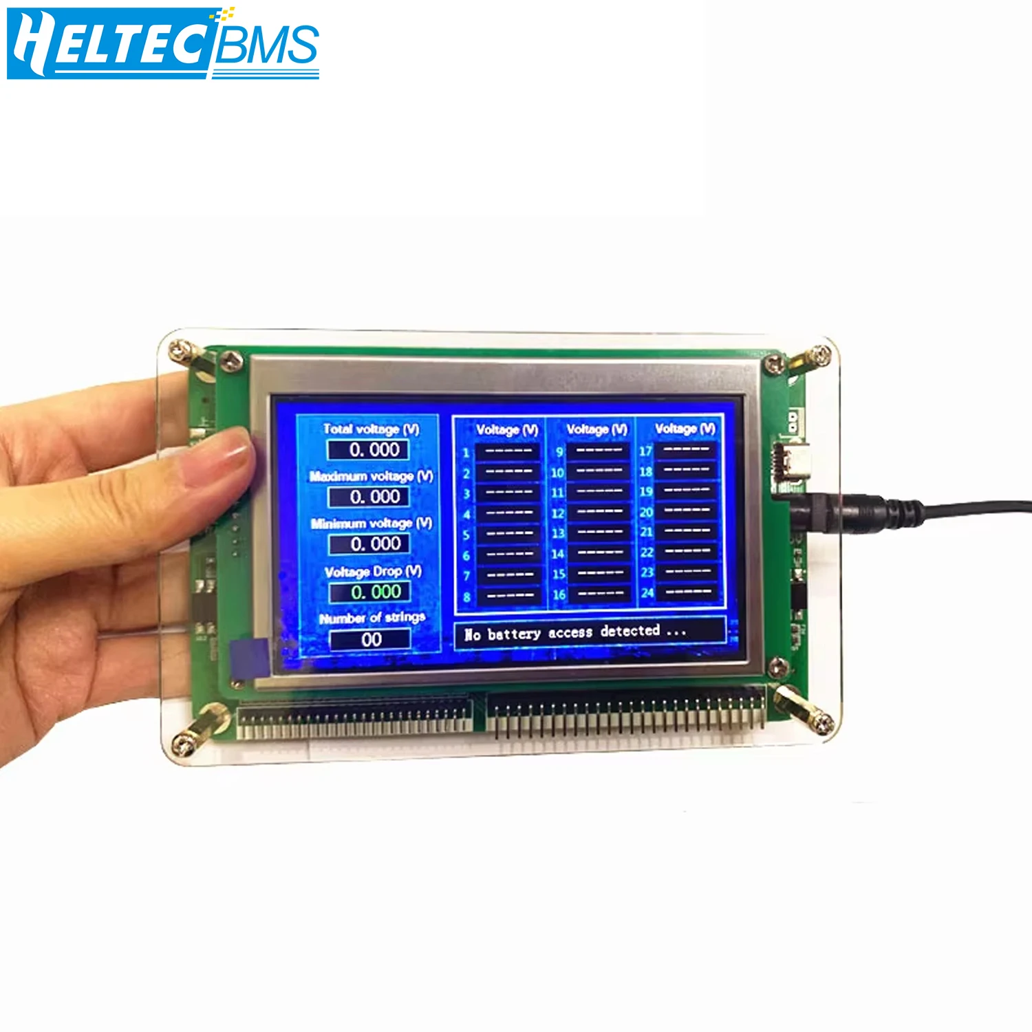 1S-24S Voltage Measuring Instrument Identify Tester Li-ion Lifepo4 Lithium Battery Pack Single Cell Measurement Series String