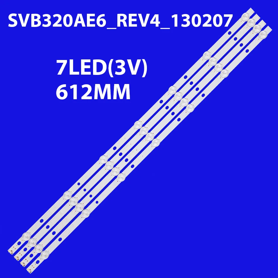 НОВЫЕ 4 шт. 612 мм 3 В светодиодные ленты для подсветки для TX-32AR300 TH-L32H68C TH-L32SV6D TH-L32B68C SVB320AE6_REV4_ 130207