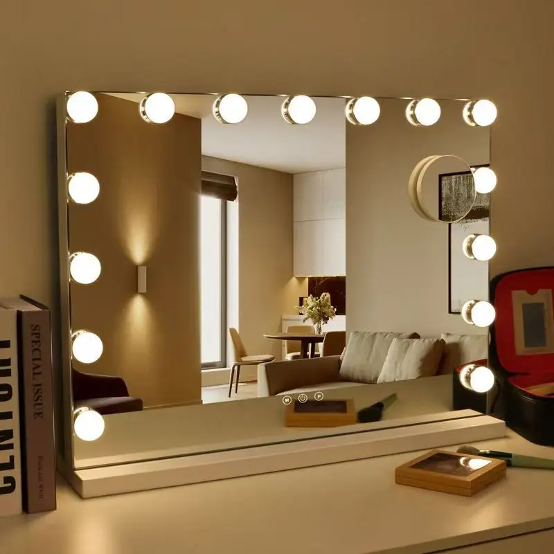 Hollywood Stars With The Same Fill Light Makeup Mirror,110V-240V,Dressing Room Rectangular mirror,Damage Compensation In Transit