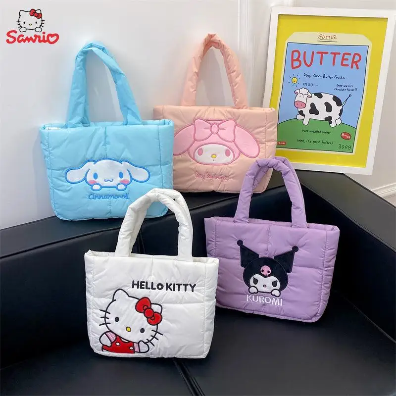 

Anime Sanrio Hello Kitty Hand Bag Shoulder Bag My Melody Cinnamoroll Kuromi Makeup Bag Commuter Bag Birthday Women Gifts