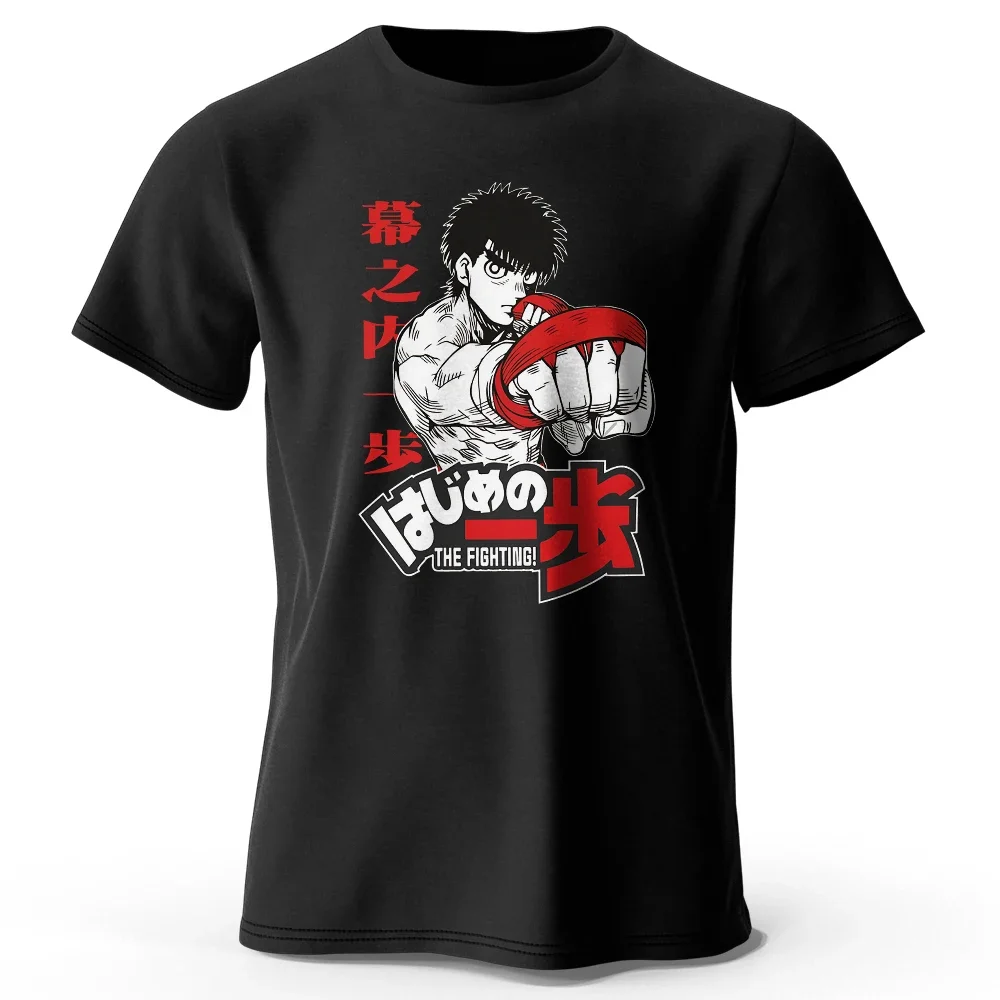 تي شيرت صيفي جديد للرجال تي شيرت ياباني كارتوني للملاكمة والصالة الرياضية مطبوع عليه رسومات الرسوم المتحركة تي شيرت للرجال والنساء
