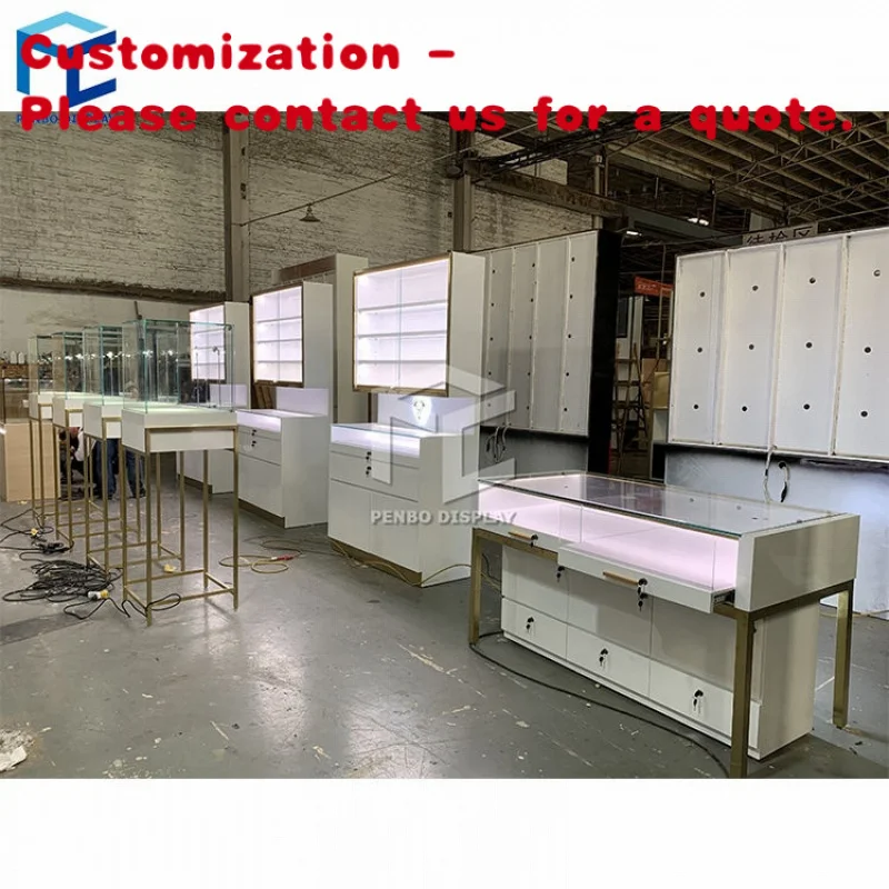 

Антикварная настенная витрина для ювелирных изделий на заказ, дизайн интерьера, магазин модных ювелирных изделий, шкаф со светодиодной подсветкой