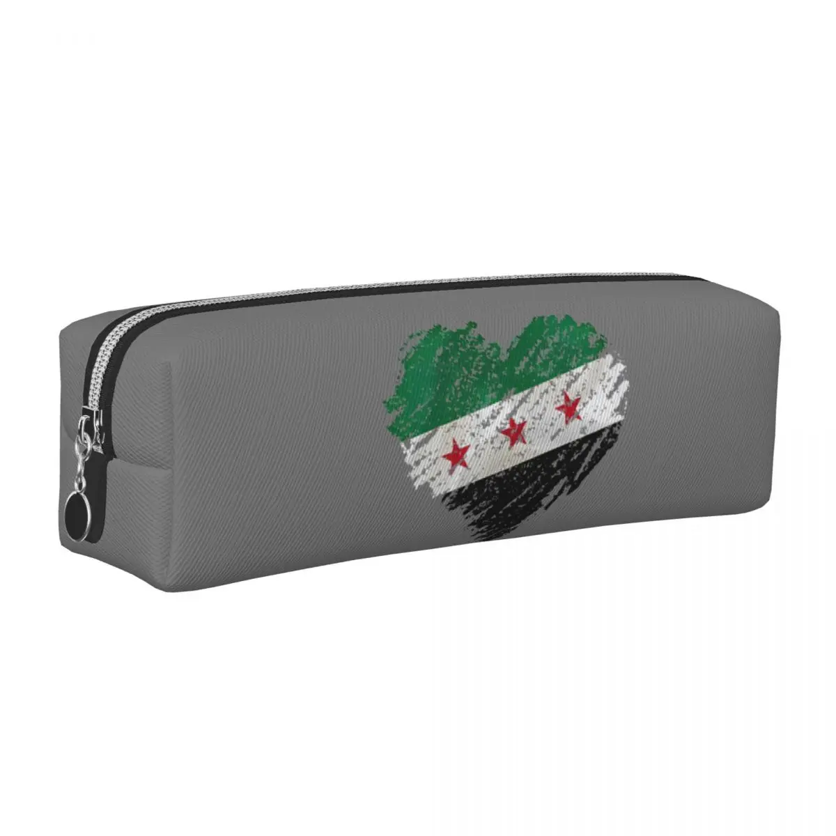 

Scribble I Love Syria Flag Pencil Cases New Syrian Arab Republic Pen Holder Bag Student School Supplies Cosmetic Pencilcases