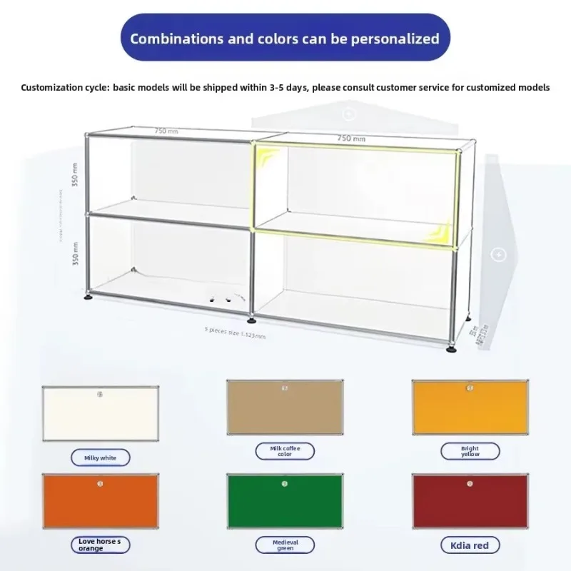 V29 Modular Combination Modern Minimalist Sideboard Living Room Bedroom Chest Of Drawers Storage