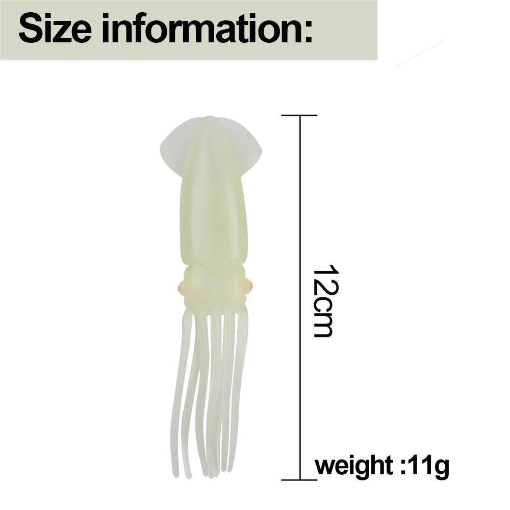 8Pcs Luminous Octopus Skirts fishing lure Trolling Saltwater Glow Squid Skirts Artificial Bait for Marlin Grouper Tuna jig fishi