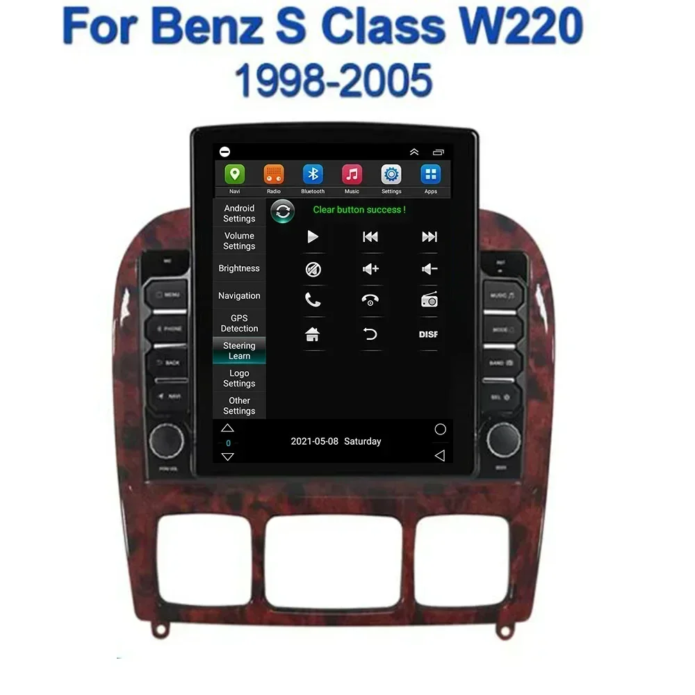 Android 13 Carplay 5G para Tesla Vertical Radio de coche vídeo estéreo para Mercedes Benz Clase S W220 S280 S320 S350 S400 S430 S500 GPS