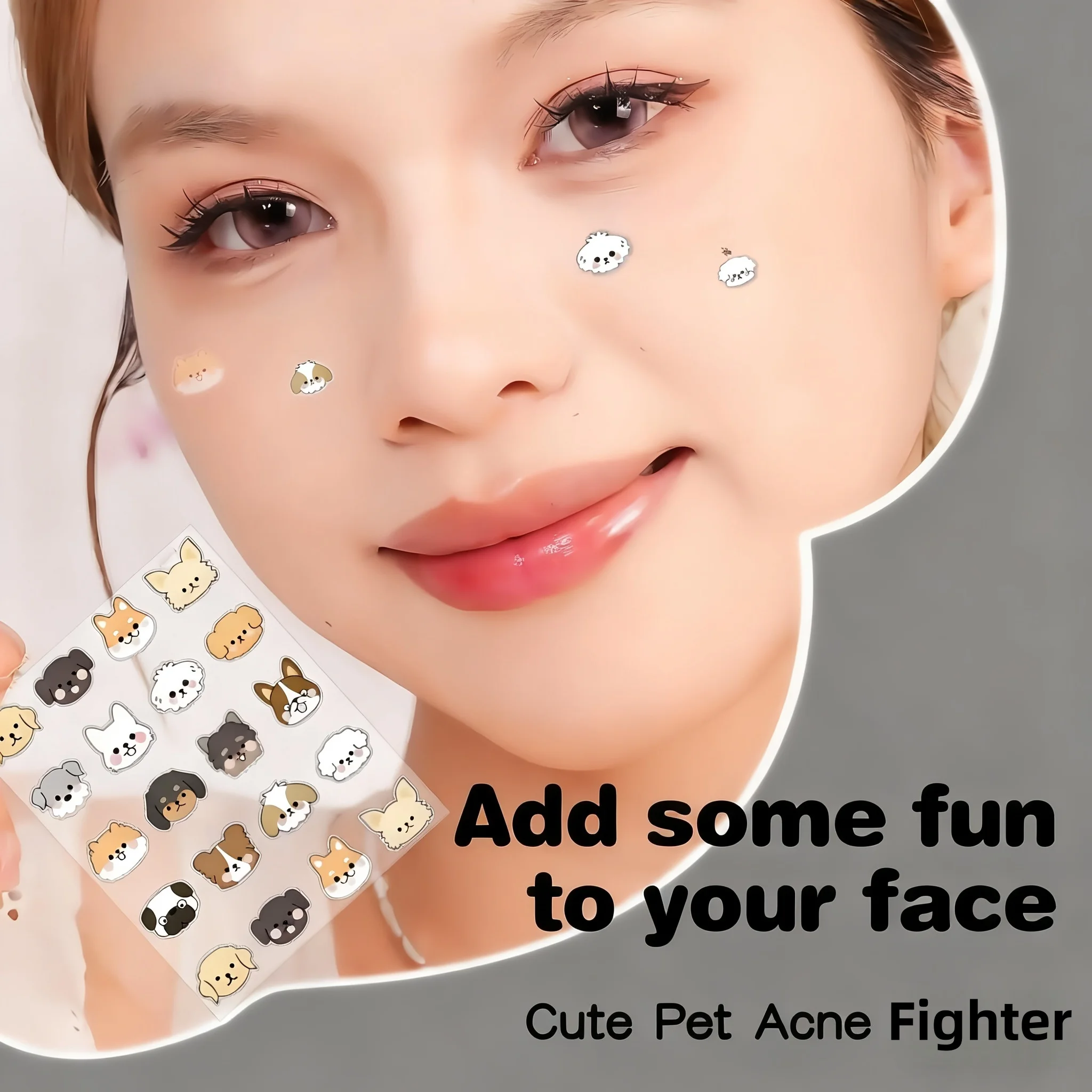 40/100/200 Pieces Hitworker Cartoon Dog Pimple Patches - Ultra-Thin, Breathable, Colorless & Odorless
