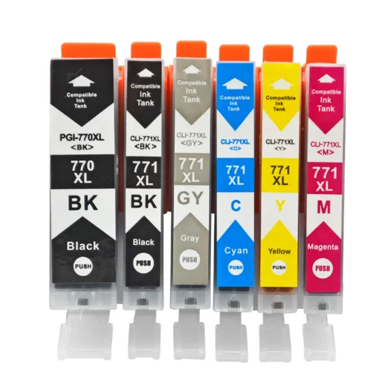 PGI-770 CLI-771 Compatible Ink Cartridge for Canon PIXMA MG5740 MG6840 MG7740 TS5040 TS6040 TS8040 TS9040 Printer