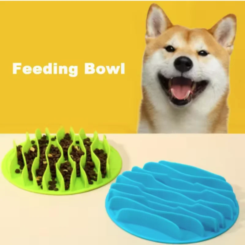 Cuenco de alimentación lenta para perros y gatos, antideslizante, a prueba de estrangulamiento, laberinto para dejar de comer saludable, suministros de alimentación para mascotas