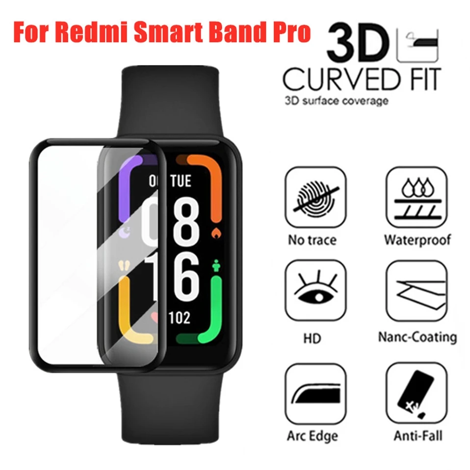 

3D 2 шт. ПММА пленка для Xiaomi Redmi Smart Band Pro Защитная пленка для экрана для смарт-часов Band Pro защитная пленка (не стекло)