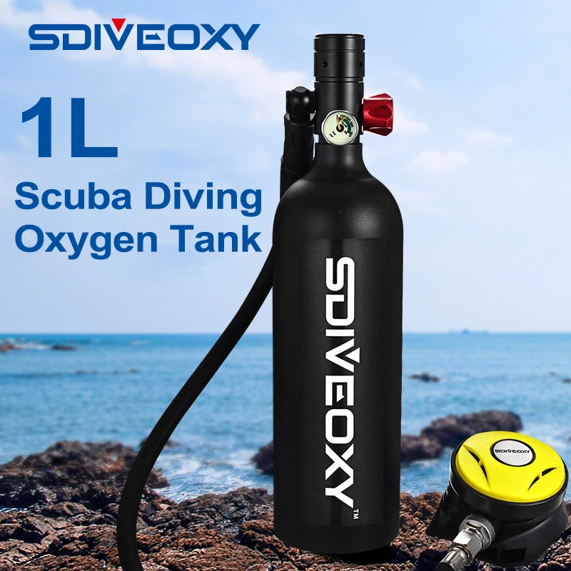 Diving Oxygen Tank Lung Scuba Cylinder Portable With Breathing Valve Underwater Outdoor New In 10 Minutes Mini Breather Snorkel