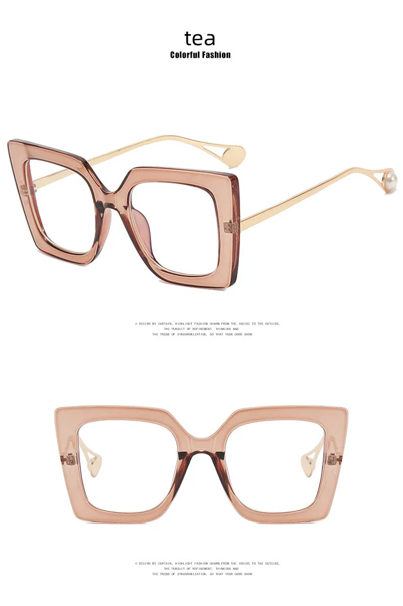 Blaues Licht, individuelle Grad, übergroße Lesebrille, Leopardenmuster, quadratischer Rahmen, klare Rezept, Damenmode, Vergrößerungsbrille – Detail 9