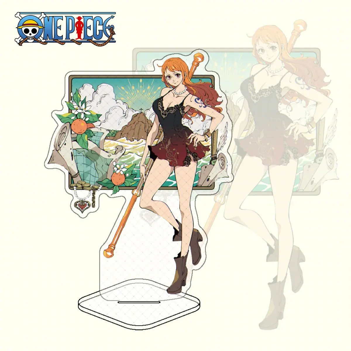 New ONE PIECE Acrylic Stand Figure Nami Nico·Robin Anime Peripheral Originality Delicate 13cm Female Character Acrylic Ornament