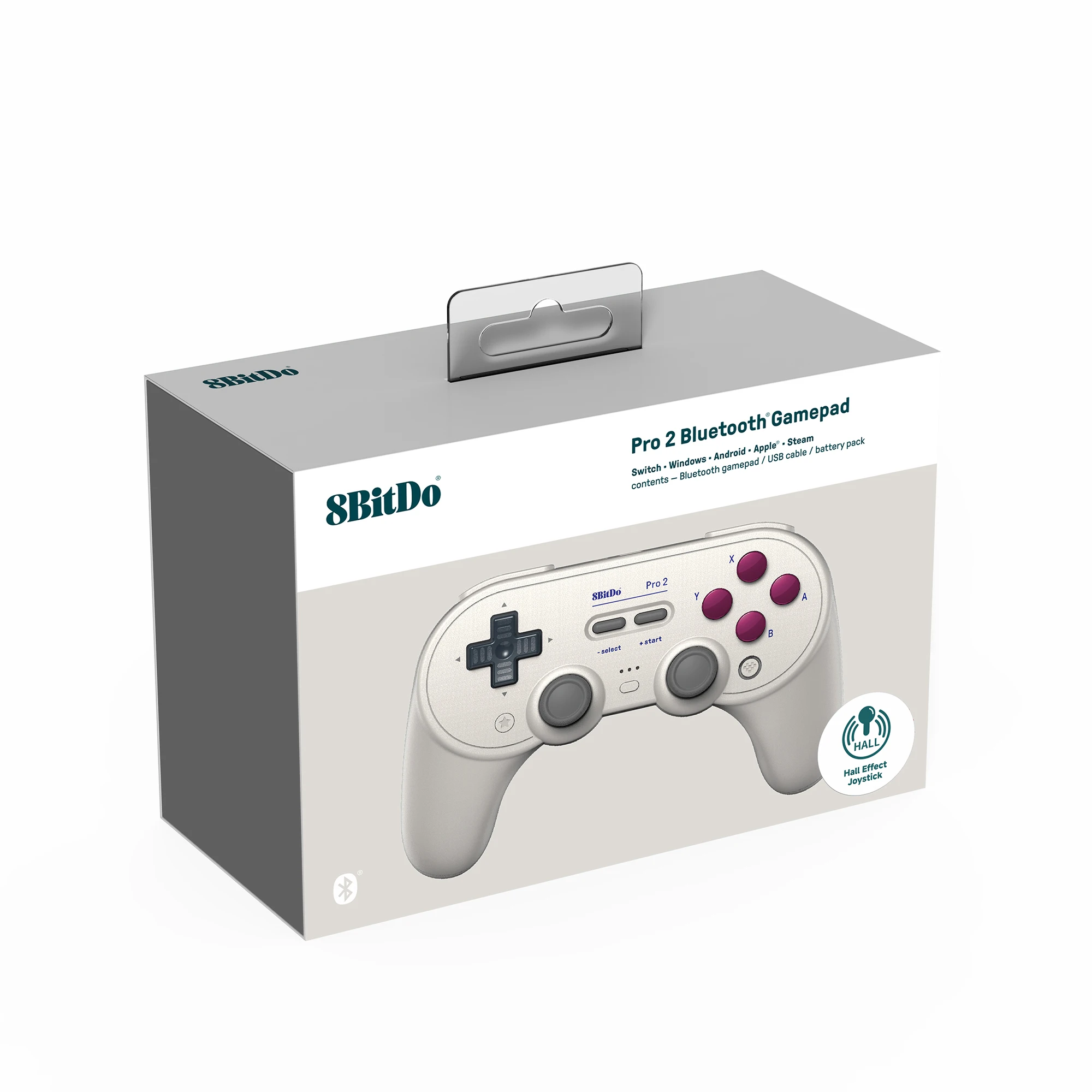8Bitdo Pro 2 Bluetooth-gamepad voor Nintendo Switch 2 Draadloze controller Hall Effect-joystick voor Windows Android MacOS Steam