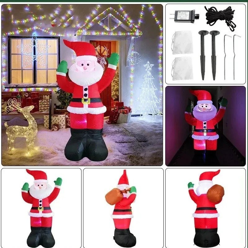 1.8-Meter Atable Santa Claus Backpack Christmas Decorations Cross-Border Exclusive Outdoor Fun & Sports Atable Toy