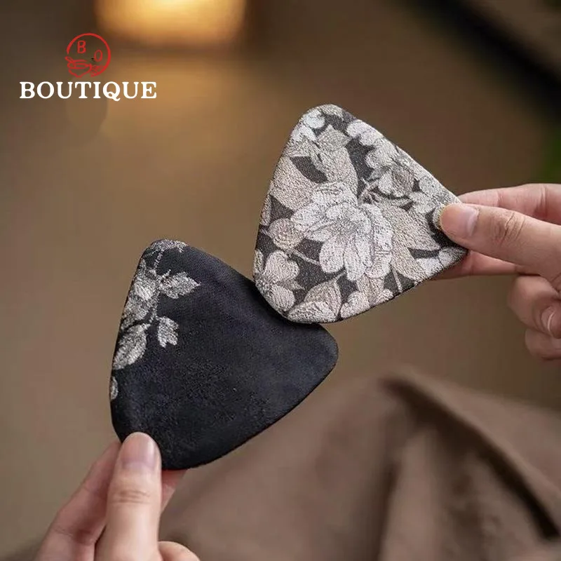 

Floral Yuao Coaster Handmade Fabric Tea Mat Heat Resistant Pad Tray Home Use Cup Mat Tea Ceremony Accessories Coasters Aesthetic