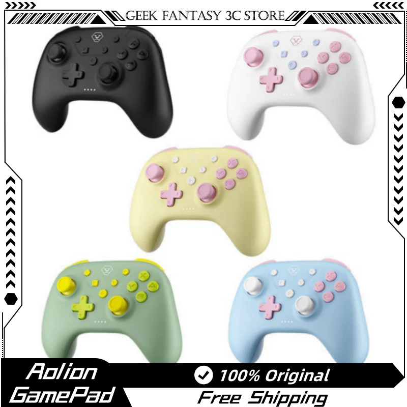 

New Aolion Gamepad Wireless Game Controller Ninten Switch Controller Pro Turbo Function Ninten Switch Oled/Lite/Pc/Ios/Android