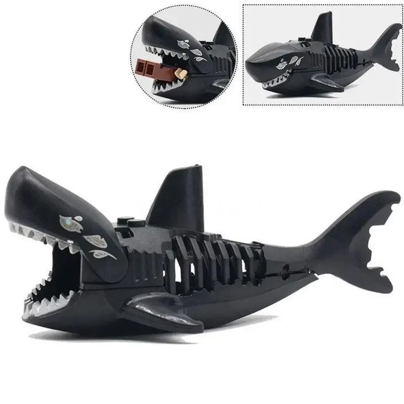 3D DIY Ghost Zombie Shark Building Blocks Figures Bricks Kids Toys Hobbies