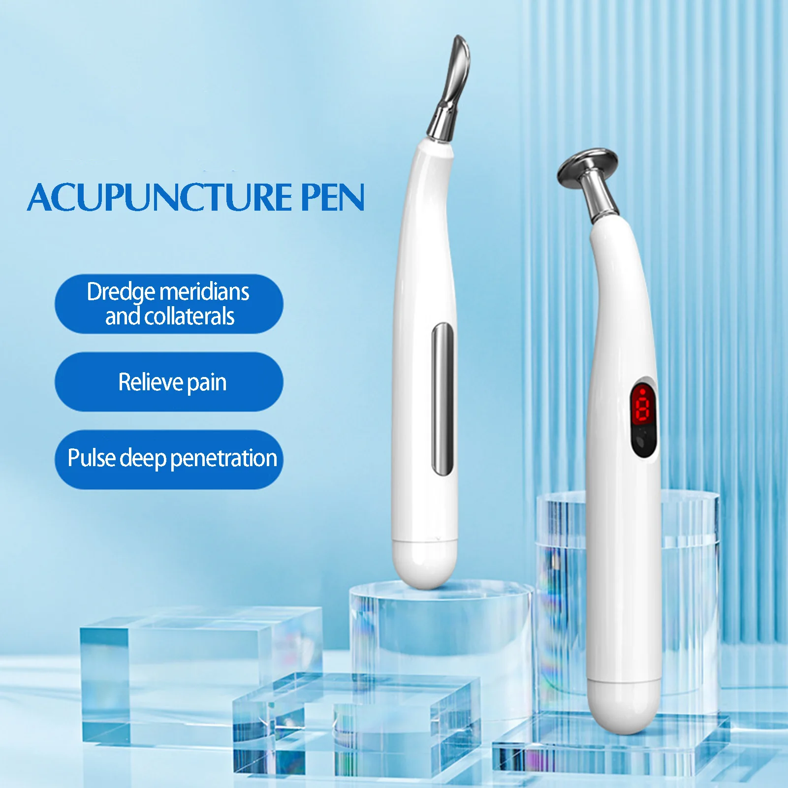 Electronic Acupuncture Pen with Automatic Point Finder and Pulse Massage for Home Body Compact Handheld massager