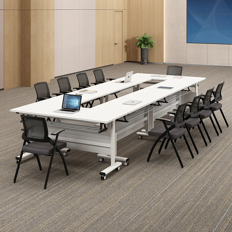 Folding training table Conference table and chair combination Movable splicing Multifunctional office tutoring