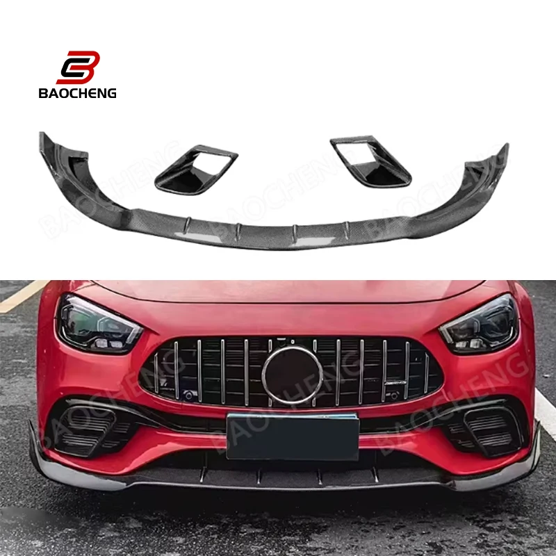 

Углеродное волокно для Mercedes Benz E Class W213 E63 2020-2023, передний бампер, высококачественный комплект кузова, автомобильные автозапчасти, аксессуары