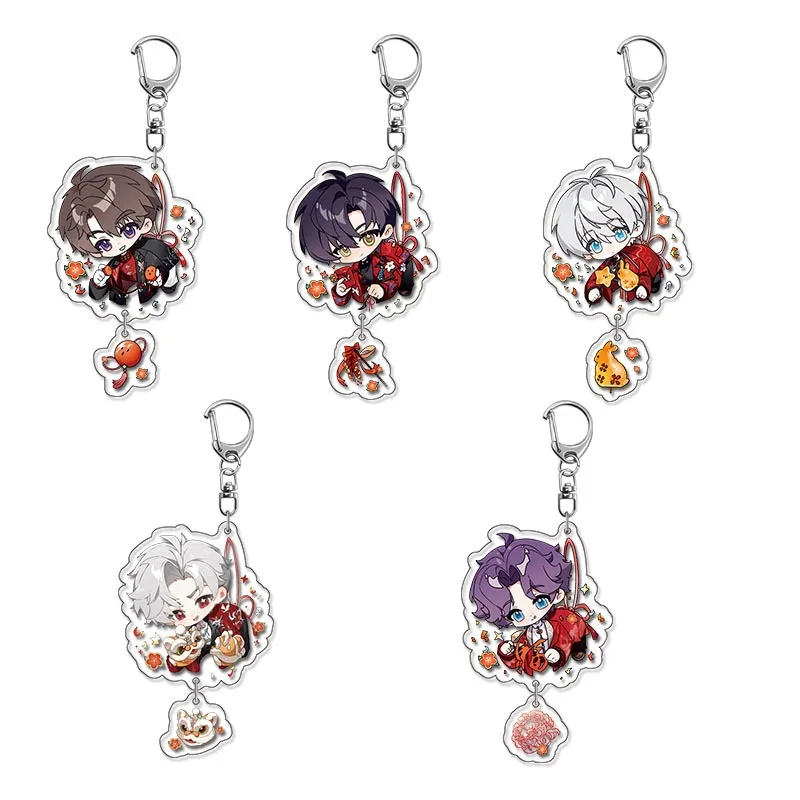 Game Love and Deepspace Keychain Xavier Sylus Rafayel Cute Cartoon Character Pendant Keychain Backpack Pendant