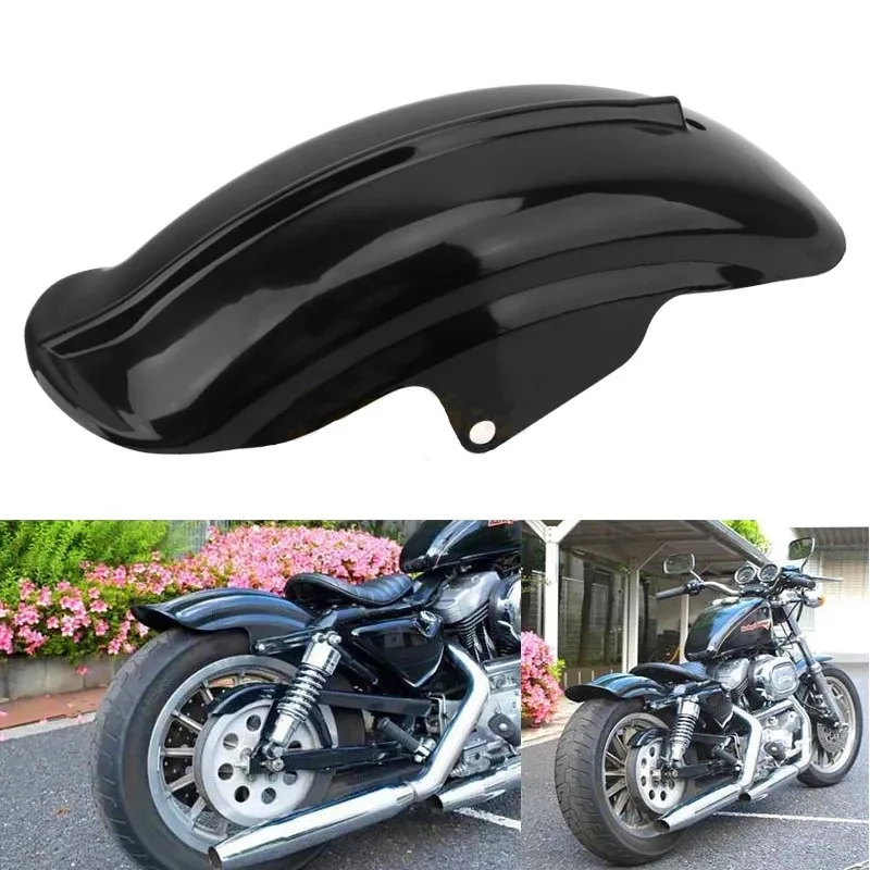 

Black ABS Plastic Motorcycle Rear Fender Mudguard Protector Cover For Harley Davidson 883 XL1200 X48 X72 Bobber Race Racer