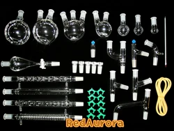 【36 Piece Set】 24/40, Glass Still, Laboratory Distillation Equipment Chemistry Glassware Kit
