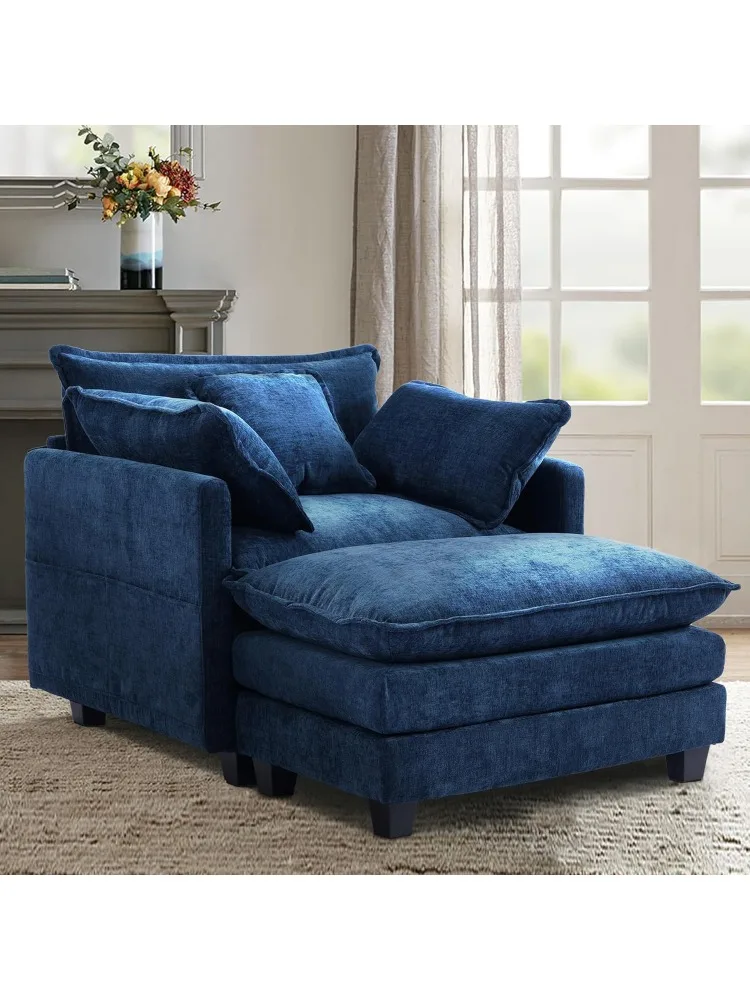 

Кресло для отдыха из синели Corporation 40 дюймов для чтения, современный диван, уютный диван-кровать, мягкий односпальный диван для гостиной Accen