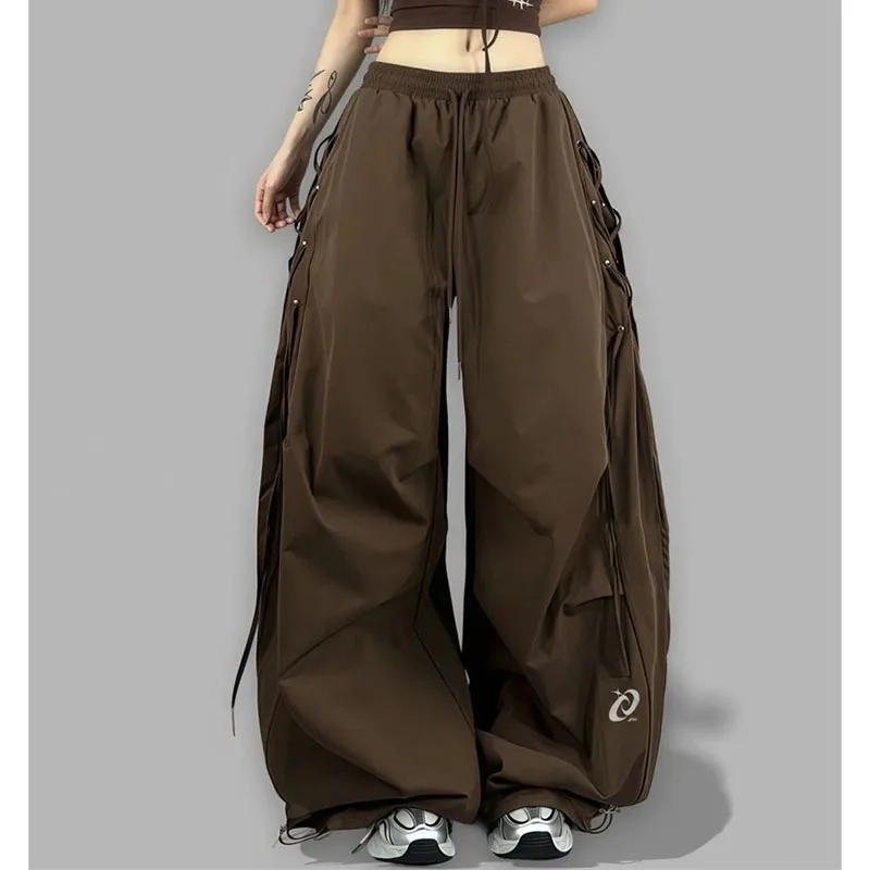 Summer Ladies Fashion Large Size 5XL Thin Pantalons Korean Women Quick-dry Work Pants Female High Waist Loose Wide-leg Trousers