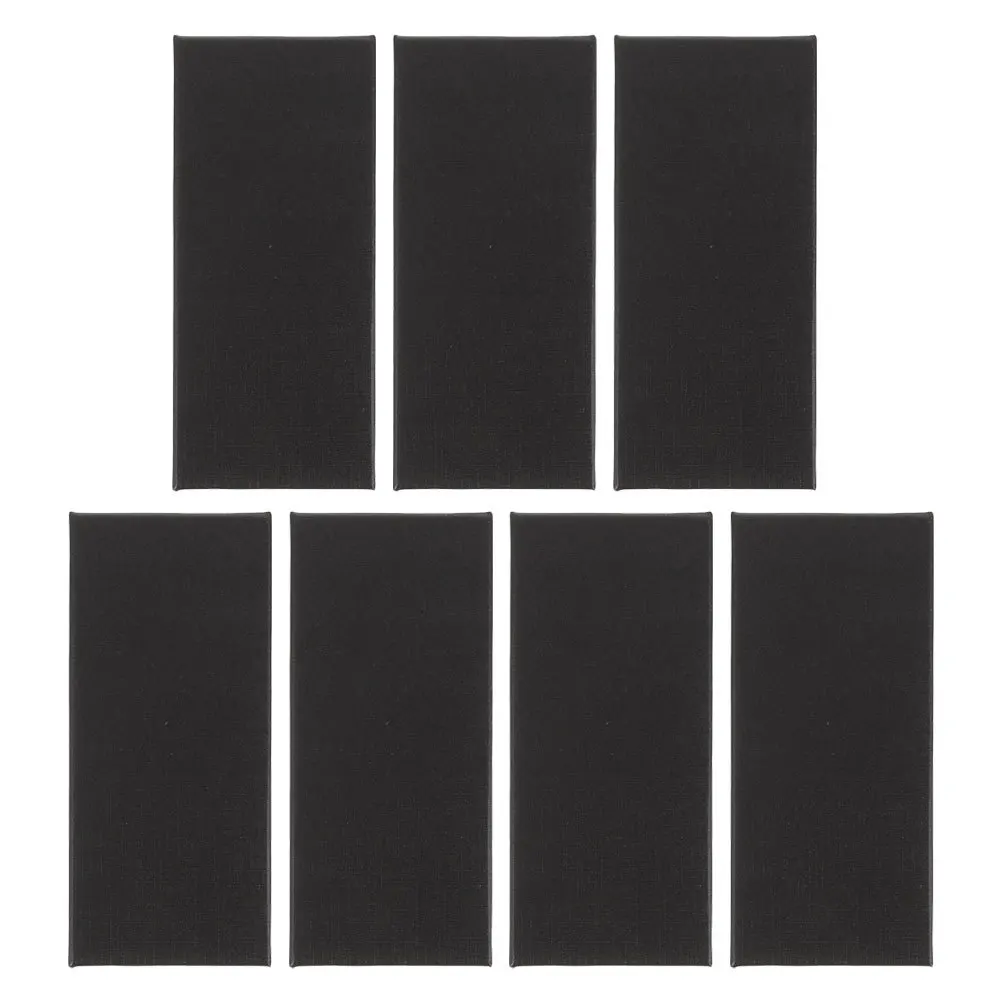 

7Pcs Watch Box Sponge Lined Single Slot Black Rectangular Travel Storage Case Protective Watch Holder Organizer