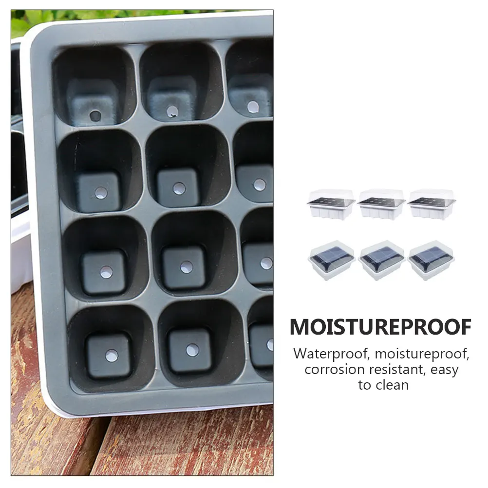 

6Pcs Plant Germination Trays Practical Useful Tools for Vegetables Flowers Breeding in Warm Environment Plant Starter Boxes