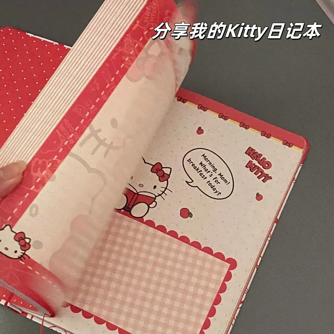 Cute Hello Kitty A5 Notebook High Value Girlish Heart Cartoon Diary Book Kawaii Hand Account Notepad Perfect view 2