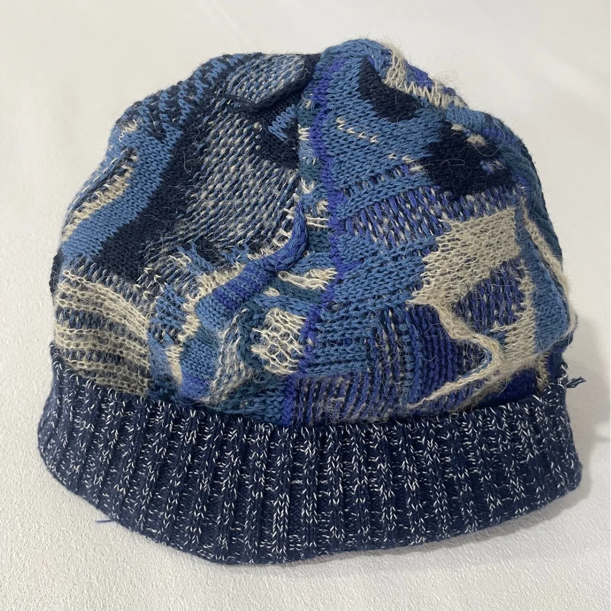 PFNW Unisex Trendy Hats Vintage Knitting Hats Colorblock Patchwork Casual High Street Tide Cooling Cap Autumn Winter New 12C1421