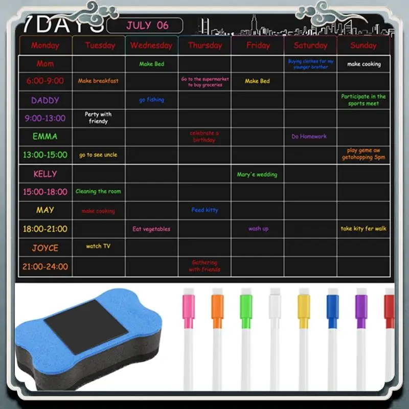 

Premium Magnetic Dry Erase Calendar Set 16X12 Inch Whiteboard Weekly Planner Organizer A3 White Board For Refrigerator Fridge Ki