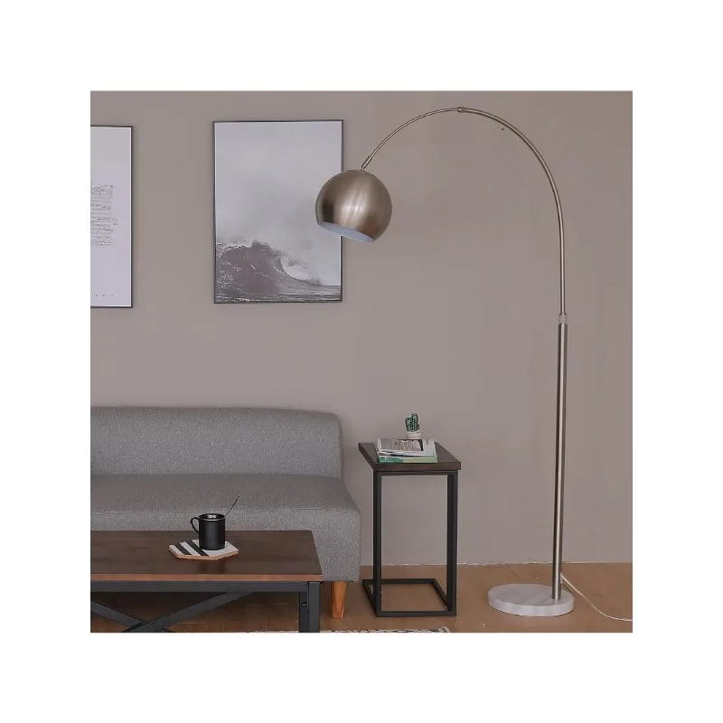 Arc Floor Lamps Metal Shade, BlackFloor Lamp Over The Couch, 360° Rotatable Standing Lamp