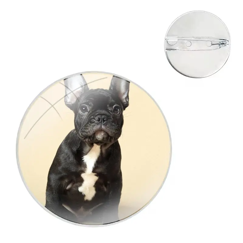 Cute Dog English Bulldog Pins Badge Metal Brooches For Clothes Backpack Decoration gift