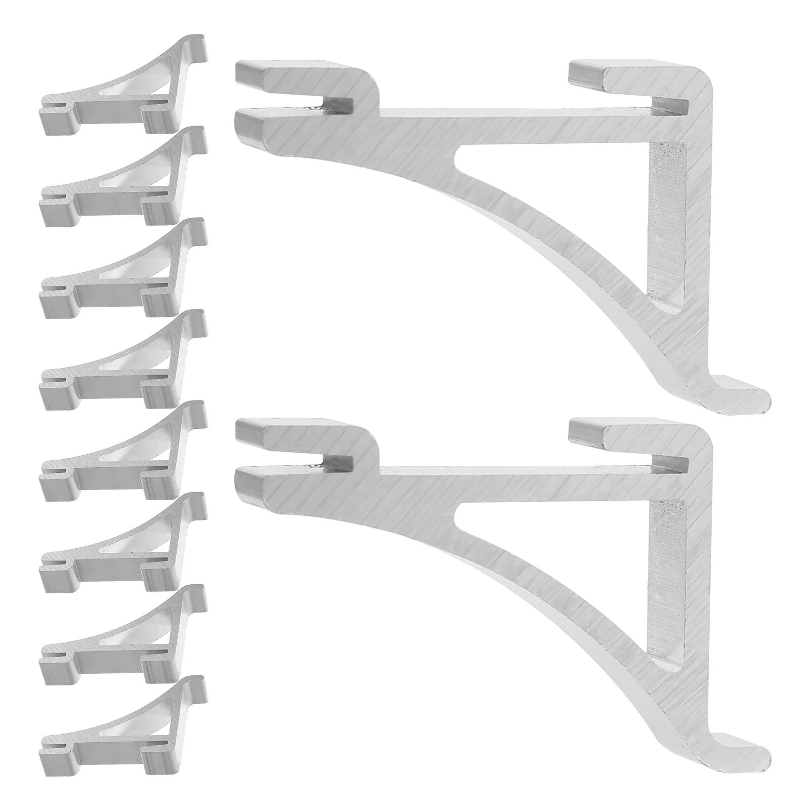 10pcs Freezer Hooks Aluminum Shelf Clips Refrigerator Support Brackets Cooler Rack Accessories Metal Hooks Sturdy Easy Install