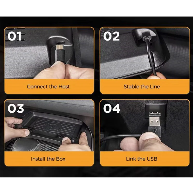 

N75R-Qi Car Wireless Charger For Toyota Corolla 2020-2024 Fast Charging USB Port Wireless Charging Devices